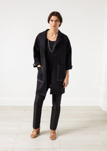 Neoprene Flower Coat in Black
