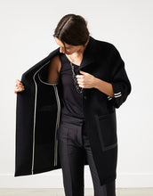 Neoprene Flower Coat in Black
