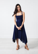 Ruched Party Dress in Navy
