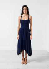 Ruched Party Dress in Navy
