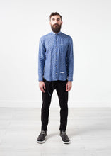 Linen Button Up in Blue Diamond
