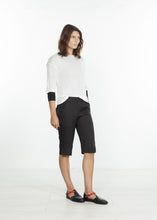 Square Stitch Knee Short in Black
