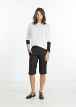 Square Stitch Knee Short in Black
