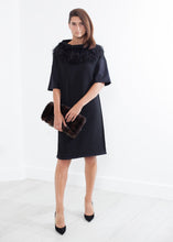 Ostrich Plume Dress in Black
