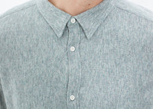 Kasuri Jersey Button-Up in Blue Grey
