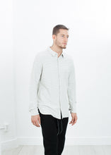 Kasuri Jersey Button-Up in Ivory/Black
