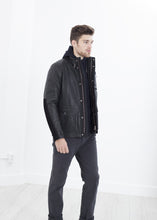 Prince Leather Field Jacket in Meteor
