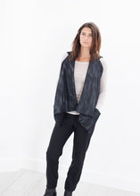 Quilted Mesh Waistcoat in Black/White
