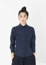 Wrinkled Tux Shirt in Navy
