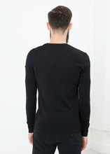 Button Shoulder Pullover in Black
