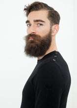 Button Shoulder Pullover in Black
