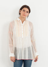 Sheer Rainbow Blouse in White
