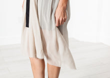 Chiffon Cape Back Dress in Sand
