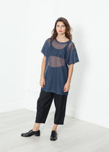 Mesh Over Dress in Navy
