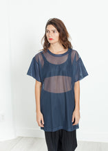 Mesh Over Tee in Navy
