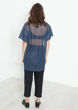 Mesh Over Tee in Navy
