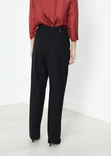 Pleated Waistband Trouser in Black
