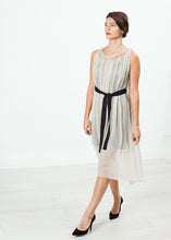 Chiffon Cape Back Dress in Sand
