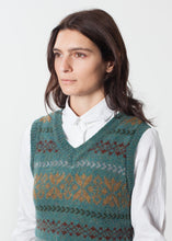 Fair Isle Vest in Army
