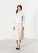 Tulle Pleat Skirt in Cream
