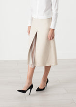 Tulle Pleat Skirt in Cream
