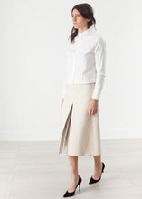 Tulle Pleat Skirt in Cream

