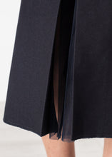 Tulle Pleat Skirt in Navy
