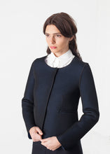 Weave Jacket in Black/Blue
