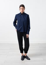 Sheer Silk Collar Button Up
