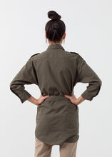 Belted Surplus Dress
