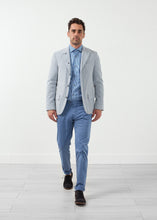 Seersucker Five Button Blazer
