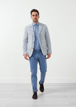 Seersucker Five Button Blazer
