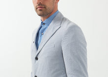Seersucker Five Button Blazer
