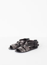 Wrap Sandal in Black/Steel
