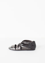 Wrap Sandal in Black/Steel
