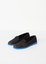 Suede Loafers - Black/Blue
