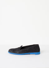 Suede Loafers - Black/Blue
