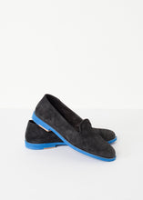 Suede Loafers - Black/Blue
