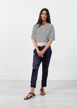 Sleeve Top in Navy Stripe
