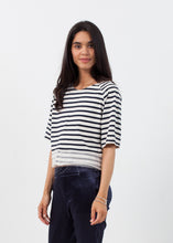 Sleeve Top in Navy Stripe
