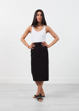 Long Pencil Skirt in Black
