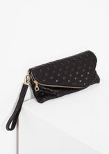 Roxanne Leather Clutch in Black
