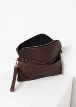 Roxanne Leather Clutch in Brown
