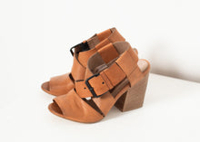 Buckle Strap Heel in Brown
