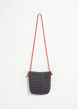 Wool Shoulder Pouch in Black/White
