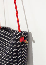 Wool Shoulder Pouch in Black/White
