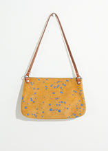 Ink Splatter Shoulder Bag in Mustard/Blue
