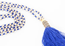 Prayer Bead Necklace in Grey/Blue
